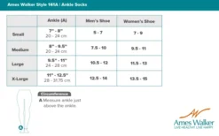AW 141A Coolmax Ankle Socks 8-15 mmHg