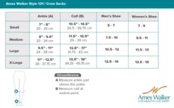 AW 131 Coolmax Crew Socks 8-15 mmHg (3 Pack)