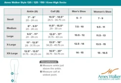 AW 120 / 125 /150 Coolmax Knee High Socks 20-30 mmHg (Variety 3 Pack)