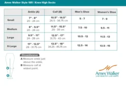AW 185 E-Z Walker Sport Knee High Socks 8-15 mmHg