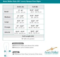 AW 291 Luxury Opaque Knee Highs 20-30 mmHg