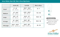AW 100 Men's Knee High Dress Socks 20-30 mmHg