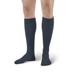 AW 129 Men's Microfiber/Cotton Knee High Dress Socks 15-20 mmHg