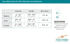 AW 101 Men's Microfiber Knee High Dress Socks 15-20 mmHg