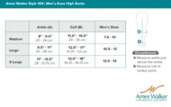 AW 104 Men's Microfiber Knee High Dress Socks 20-30 mmHg