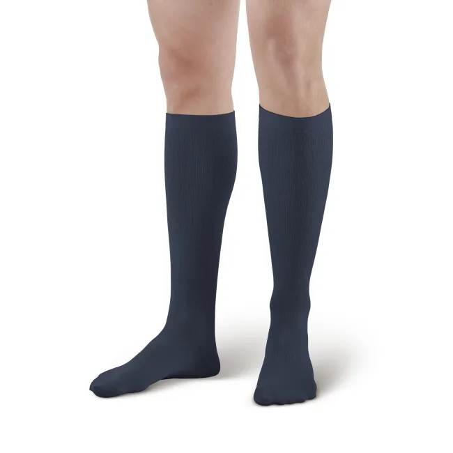 AW 638 Men's Microfiber Knee High Socks 8-15 mmHg