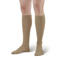 AW 166 Men's Travel Knee High Socks 15-20 mmHg (Sale) Small Khaki