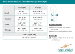 AW 213 Microfiber Opaque Knee Highs Open Toe 20-30 mmHg