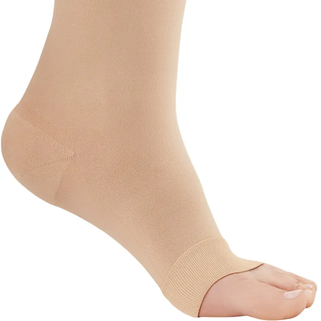 AW 291OT Luxury Opaque Open Toe Knee Highs 20-30 mmHg
