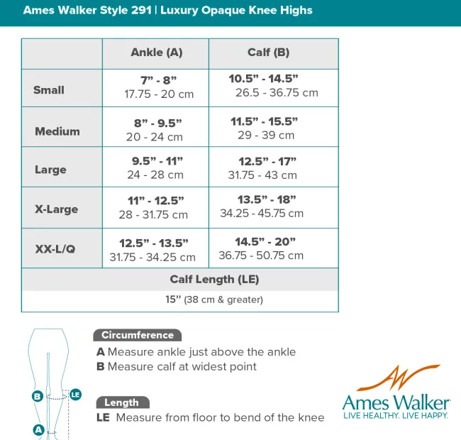 AW 291OT Luxury Opaque Open Toe Knee Highs 20-30 mmHg