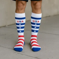 AW 676 Pattern Knee High Socks 20-30 mmHg