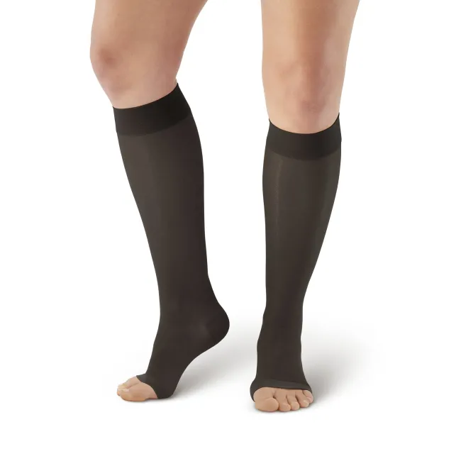 AW 44 Sheer Support Open Toe Knee Highs 20-30 mmHg