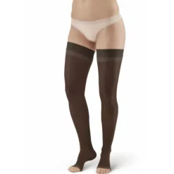AW 48 Sheer Support Open Toe Thigh Highs w/Top Band 20-30 mmHg