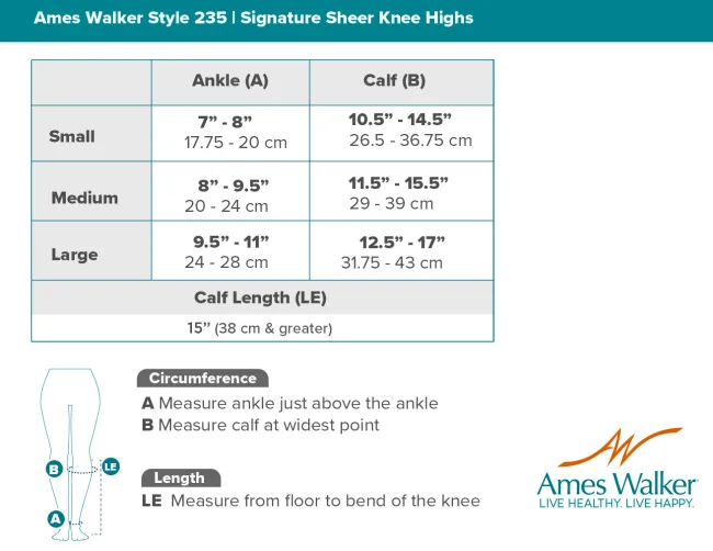AW 235 Signature Sheer Knee Highs 15-20 mmHg (Sale)