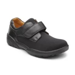 Dr. Comfort Men's Brian Stretch Lycra w/Leather Trim Shoes