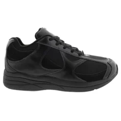 Drew Men's Surge Leather Athletic Shoes Black Mesh