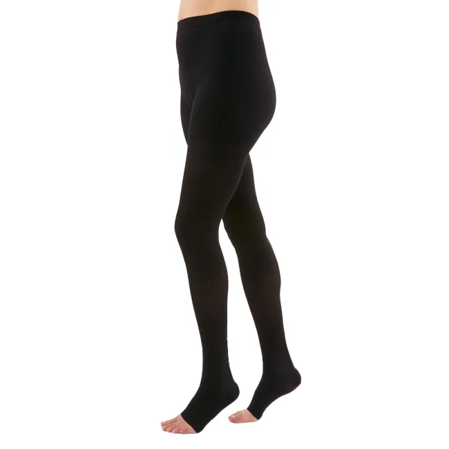 Duomed Advantage Soft Opaque Open Toe Pantyhose 30-40 mmHg