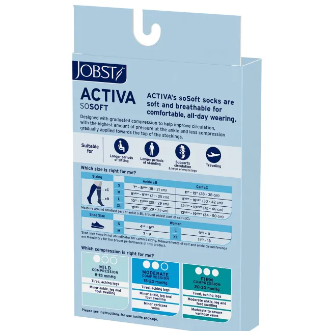 Jobst ACTIVA SoSoft Compression Socks Brocade 8-15 mmHg