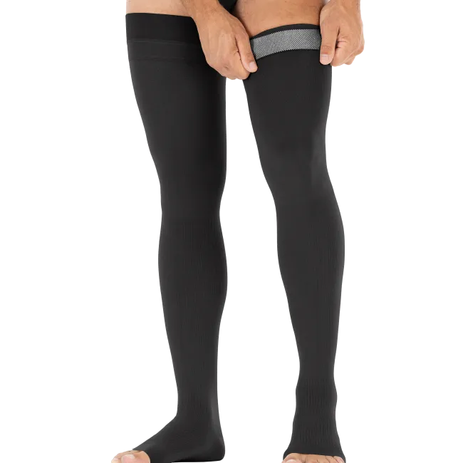 Jobst for Men Open Toe Thigh Highs w/Dot Band 20-30 mmHg