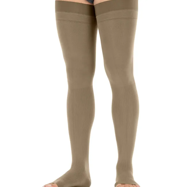 Jobst for Men Open Toe Thigh Highs w/Dot Band 20-30 mmHg