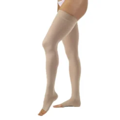 Jobst Opaque Open Toe Thigh Highs w/Silicone Dot Band 20-30 mmHg