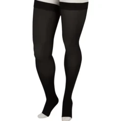 Juzo 4410 Basic Open Toe Thigh Highs w/Silicone Band 15-20 mmHg