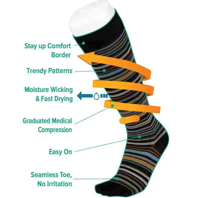 Juzo Power Vibe Knee High Socks 20-30 mmHg