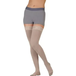 Juzo 2062 Silver Soft Thigh Highs w/Silicone Band 30-40 mmHg