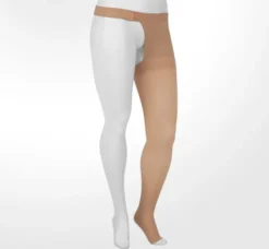 Juzo 2001 Soft Open Toe Thigh High w/Hip Attachment 20-30 mmHg Left