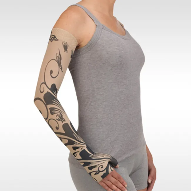 Juzo Soft 2002 Signature Collection Print Butterfly Flower Henna Armsleeve 30-40 mmHg