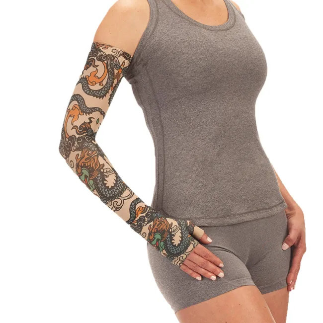 Juzo Soft 2000 Signature Collection Print Japanese Tattoo Armsleeves 15-20 mmHg