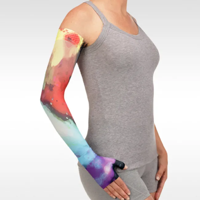 Juzo Soft 2000 Signature Collection Print Watercolor Multi Burst Armsleeve 15-20 mmHg