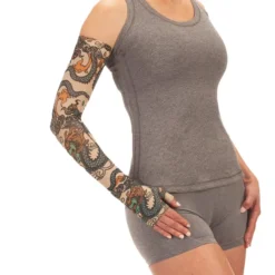 Juzo Soft 2001 Signature Collection Print Japanese Tattoo Armsleeves 20-30 mmHg