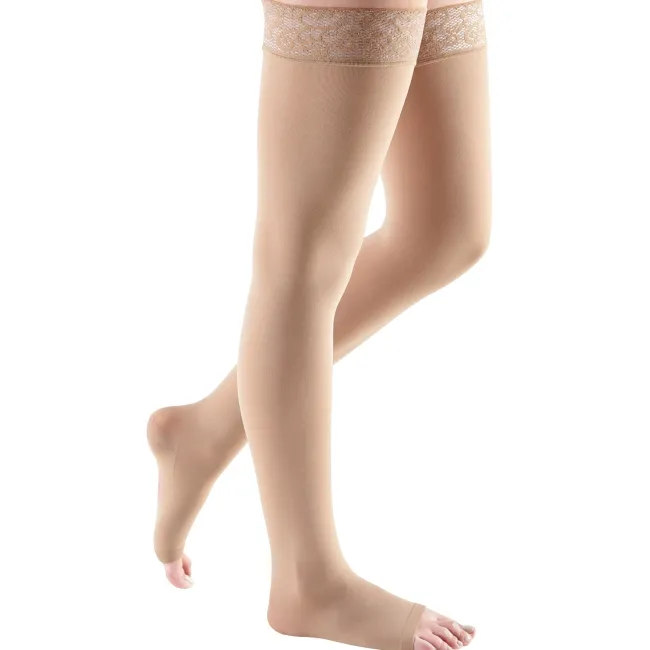 Mediven Comfort Open Toe Thigh Highs w/Lace Band 30-40 mmHg