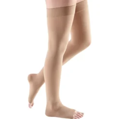 Mediven Comfort Open Toe Thigh Highs w/Silicone Dot Band 15-20 mmHg