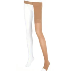 Mediven Plus Open Toe Thigh Highs w/Waist Attachment Left Leg 40-50 mmHg