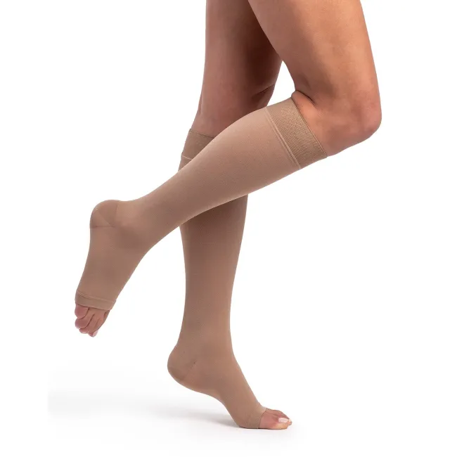 Sigvaris Dynaven 971 Women's Open Toe Knee Highs w/Grip Top 30-40 mmHg