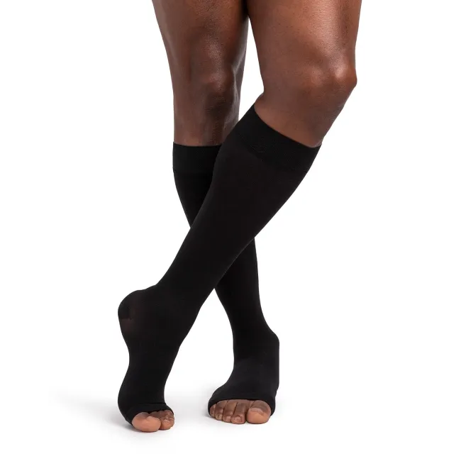 Sigvaris Dynaven 971 Women's Open Toe Knee Highs w/Grip Top 20-30 mmHg