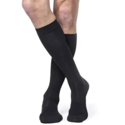 Sigvaris Essential 232 Cotton Men's Knee Highs w/Grip Top 20-30 mmHg