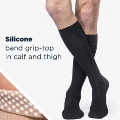 Sigvaris Essential 232 Cotton Men's Knee Highs w/Grip Top 20-30 mmHg