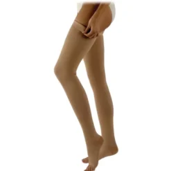 Sigvaris Specialty 504 Natural Rubber Open Toe Thigh Highs 40-50 mmHg