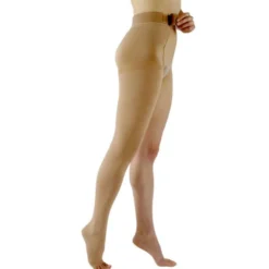 Sigvaris Specialty 504 Natural Rubber Open Toe LEFT Thigh w/Waist Attachment 40-50 mmHg