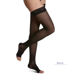 Sigvaris Style 782 Women's Sheer Open Toe Thigh Highs w/Grip Top 20-30 mmHg