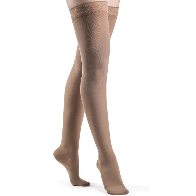 Sigvaris Style 841 Women's Soft Opaque Thigh Highs w/Grip Top 15-20 mmHg