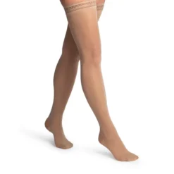 Sigvaris 981 Women's Dynaven Sheer Thigh Highs w/Grip Top 15-20 mmHg