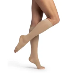 Sigvaris 982 Women's Dynaven Sheer Open Toe Knee Highs 20-30 mmHg