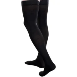 Therafirm Core-Spun Thigh High Socks w/Silicone Band 30-40 mmHg