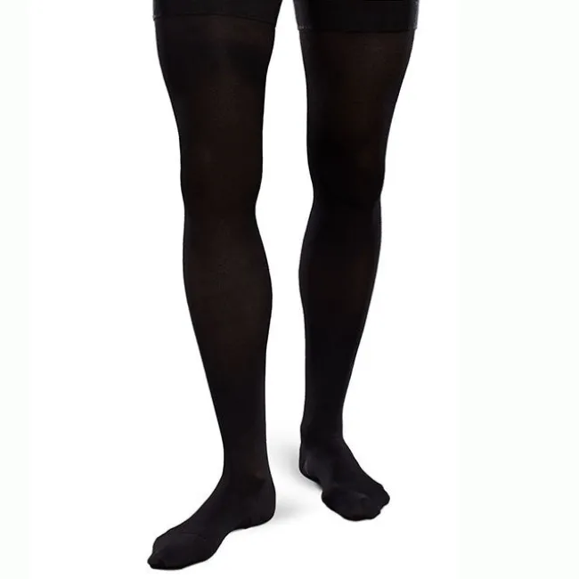 Therafirm EASE Opaque Men's Thigh Highs w/Silicone Band 15-20 mmHg