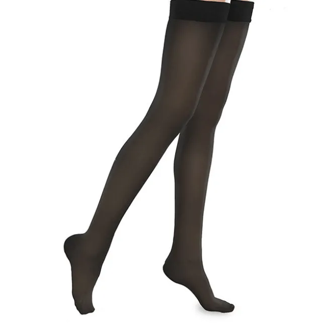 Therafirm EASE Sheer Thigh Highs w/Silicone Band 30-40 mmHg